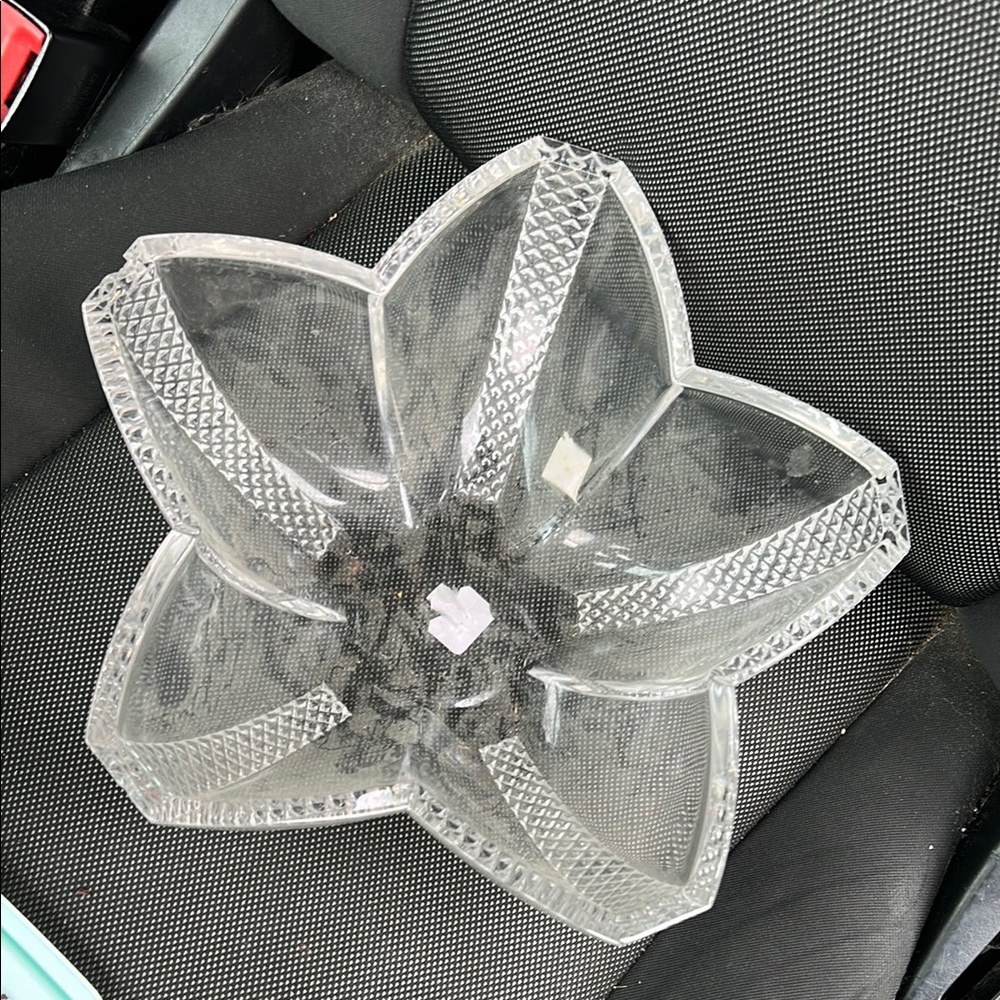 Star-Shaped Clear Glass Bowl